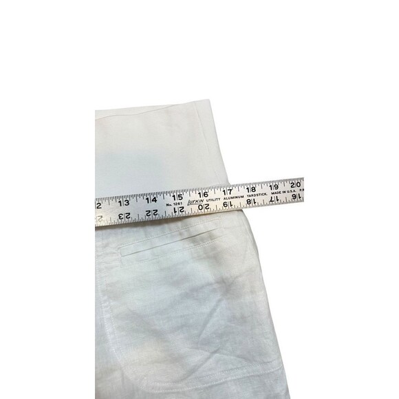 Theory Women's Wide Leg Pants Size Medium- 100% Linen- Elastic Waist- 30.5" Ins - Picture 5 of 8
